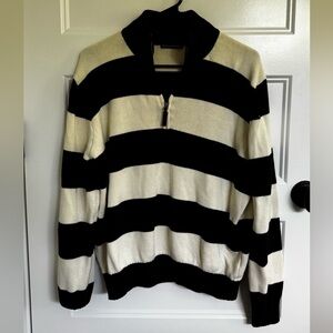 Brandy Melville Navy and White Striped Sweater